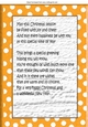 Gold/white spot frame with christmas verse (one) A4