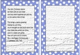 Blue/white spot frame with christmas verse (one) A5