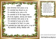 Pretty holly and berry christmas card front/insert for WIFE