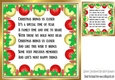Lovely festive christmas bauble frame 8x8 card front/insert with verse