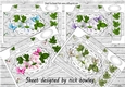  4 Pretty tote  bags with white lilies, lace and paper butterflies mini kit