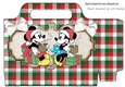 Pretty tote bag with mickey and presents with tartan and bows