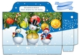 Pretty tote  bag with snow scene, baubles and snowmen