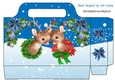Pretty tote  bag  with snow scene and reinders 