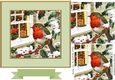 Cute little Robin in the snow 7x7 with pyramids
