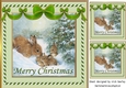 Cute Bunnies in the snow 8x8 with green bows