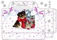 cute puppy and kitten, with bows and pink stars and diamonds tote bag