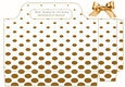 Gold polkadot tote bag with bow