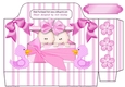 Cute baby girl twins with little ducks striped tote bag