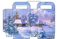 Lovely cottage snowscene gift bag