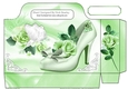 green roses and pretty shoe with dove tote gift bag