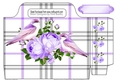 purple roses, purple gingham and pretty birds tote gift bag
