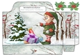 Fantasy santas elf with presents tote bag