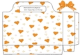 Lovely big gold hearts tote gift bag with bow