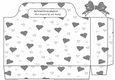 Lovely big silver hearts tote gift bag with bow