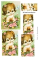 puppy with flowers and butterfly pyramids