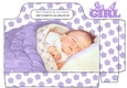sleeping baby girl with purple flowers tote gift bag