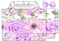 pretty lilac flower tote gift bag with bow