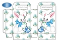 Cute white easter bunny gift bag