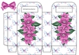 Butterflies gift bag with pink flowers and bow