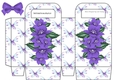 Butterflies gift bag with purple flowers and bow