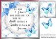 pretty butterflies and blue bow with verse card front 8x8