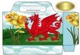 Lovely red dragon with yellow daffodils tote bag