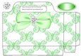 green satin butterflies with big bow with diamond tote bag