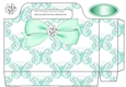 turq satin butterflies with big bow tote bag