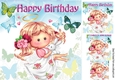 Sweet little pummy doll in pink with butterflies 8x8