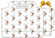 Cute white easter bunnies with gold bow tote  gift bag