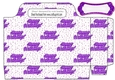 Purple Happy Birthday with gold stars tote gift bag
