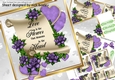 Lovely purple roses on a scroll with a verse 8x8 mini kit