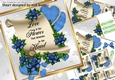 Lovely blue roses on a scroll with a verse 8x8 mini kit