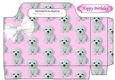 Lovely white Bichon puppy (pink) tote gift bag