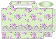 Pretty vintage purple roses with lace border tote gift bag