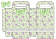 Vintage purple rose and lace with bow gift bag