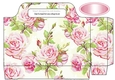 country pink roses tote gift bag