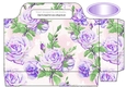country purple roses tote gift bag