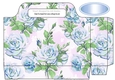 country blue roses tote gift bag