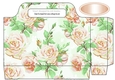 country peach roses tote gift bag