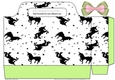 Black silhouette unicorn gift tote bag