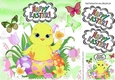 cute little easter chick with butterflies 8x8