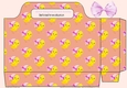 Easter yellow chick tote gift bag (peach)