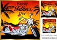 customised bike with sunset and palm trees 8x8 (FATHERS DAY)