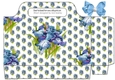 Pretty blue iris tote gift bag