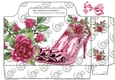 Pretty razzle dazzle pink shoes and roses tote gift bag