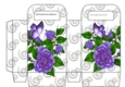 Pretty purple rose and diamante swirls gift bag