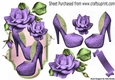 pretty purple shoes with purple roses topper