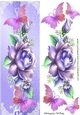 Pretty purple rainbow roses with butterflies tall DL